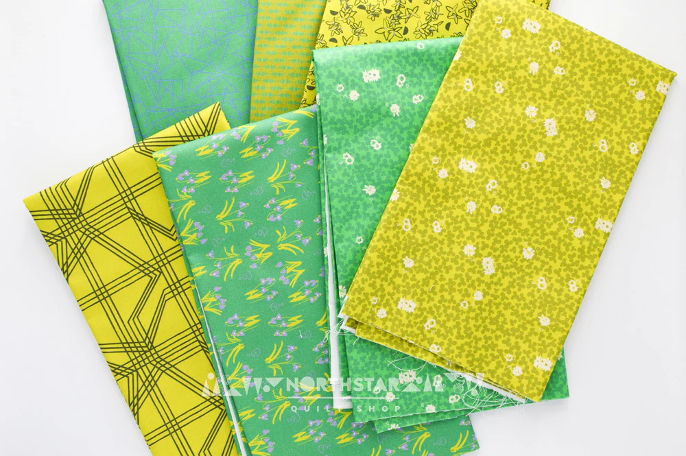 Sings of Spring in Green Mini Collection | Wax and Wane Studio Cotton Quilting Bundle - Image 3